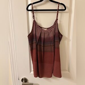 CAbi Red Fitted Sleeveless Camisole